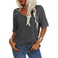 🎀Stort udsalg – 40 % rabat👚V-hals T-shirt i ensfarvet design til kvinder
