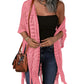 Oversized strikket cardigan til kvinder – Letvægts-kimono med hæklede kvaster til forår og sommer 🌸