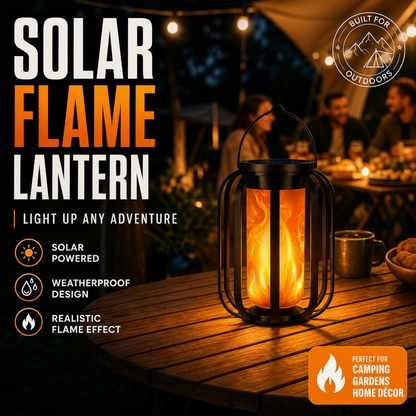 🔥🏮 Et must-have! 50 % RABAT ⏰ ✨ Solcelledrevet flammelygte – realistisk flimmer, ingen brandfare ✨