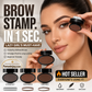 🖌️Over 50.000 solgt!!!🖤Øjenbrynsstempel-pudder-sæt med påføringsbørste, One Press Perfect Brow Stamp, vandfast øjenbrynsmakeup med 24 timers holdbarhed – til nemme, salonlignende øjenbryn hver dag