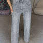 🔥Jeans med lige ben og rhinestones✨Bliv den strålende hovedperson！✨