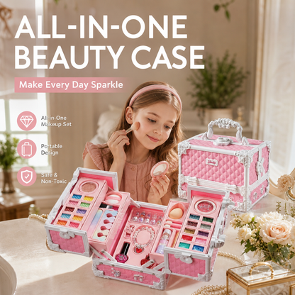 💄 Tidsbegrænset tilbud: Spar 49 %! ✨ Vaskbart prinsesse-makeupsæt – sikkert og giftfrit legetøj til makeup, specielt designet til børn 👸