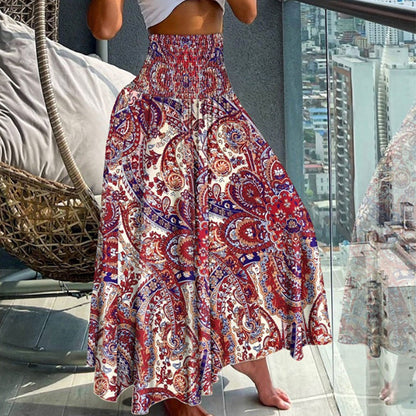 👗 BEGRÆNSET TID: 50 % RABAT! ✨ Blomstret nederdel med høj talje til kvinder – let, elegant og alsidig 💐