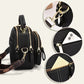 Klassisk multifunktionel taske med flere rum og justerbar, bred skulderrem – crossbody-taske i PU-læder
