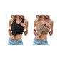 💖Sidste dags tilbud: 159,95 kr.!!💖Ribbet, elastisk tanktop med indbygget bh