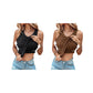 💖Sidste dags tilbud: 159,95 kr.!!💖Ribbet, elastisk tanktop med indbygget bh