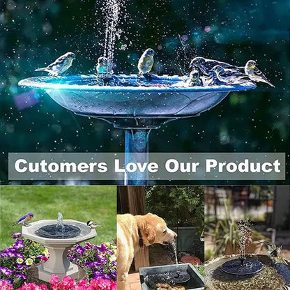 🌻SIDSTE DAGS UDSALG – 50 % RABAT!!🐦️⛲Kompakt solcelledrevet springvandspumpe til fugle – hold liv i din have!