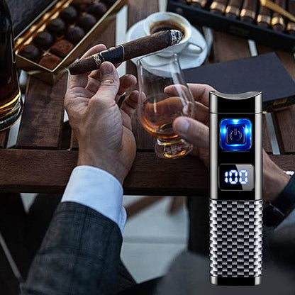 🎅🎁Julegaver 🎊Genopladelig og genopfyldelig cigarbrænder med LED-display