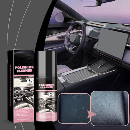 🚗50 % RABAT LIGE NU! Rengørings- og poleringsspray til bilinteriør – universalprodukt til instrumentbræt og lædersæder, fjerner støv og pletter fra overflader i bilens interiør
