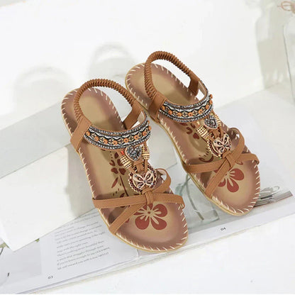 👡 40 % RABAT NU! 💎 Bohemian ortopædiske sandaler – svangstøtte, skridsikker sål og barfodskomfort, der holder hele dagen 🌈