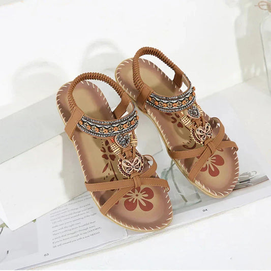 👡 40 % RABAT NU! 💎 Bohemian ortopædiske sandaler – svangstøtte, skridsikker sål og barfodskomfort, der holder hele dagen 🌈