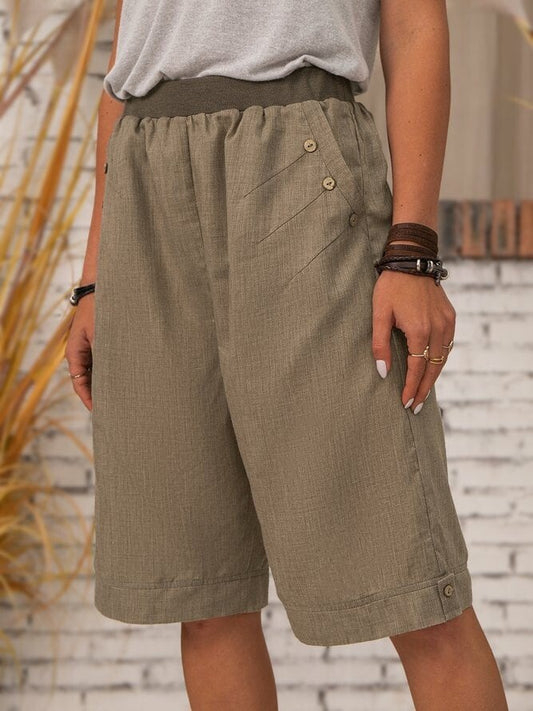⏰Sommertilbud🔥Casual sommershorts med lommer til kvinder