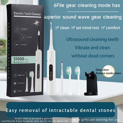 ⏳ 💥Hot Sale For 50% 0FF💥🦷✨Smile Brighter - Pro Ultrasonic Teeth Cleaner med Multi-Speed Control