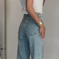🔥Jeans med lige ben og rhinestones✨Bliv den strålende hovedperson！✨