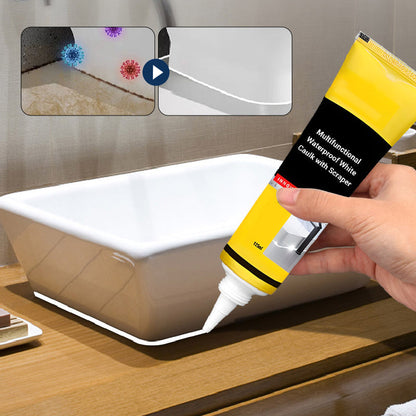 💥Multifunktionel vandtæt hvid fugemasse med skraber