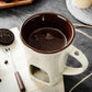 🧆🍫 Keramisk chokoladefonduekop – ren nydelse, holdbar og bæredygtig ✨ Ideel til hyggelige aftener 🍓 Praktisk og nem at rengøre.