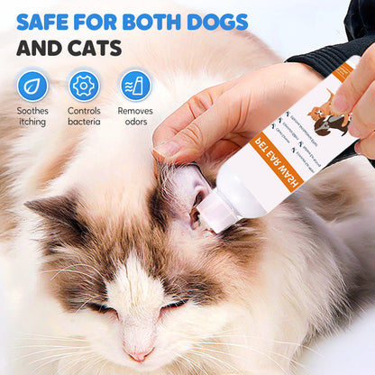 📢✨ Ørenrenser til kæledyr – skånsom formel med beroligende aloe til hunde og katte, forebygger infektioner og lugt 🌿