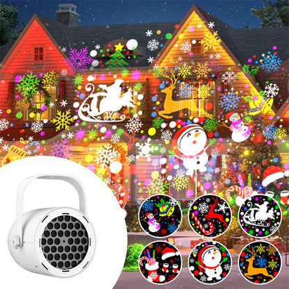 ⏳Begrænset tid – 50 % rabat⏰USB-juleprojektorlampe med 16 motiver🎅✨