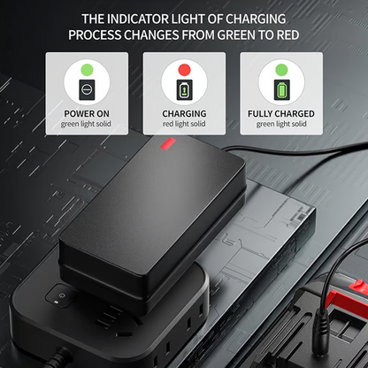 💎50 % RABAT💎Højeffektiv universaladapter til opladning af lithium-batterier – Hurtig og sikker opladning, kompatibel med droner, løbehjul og meget mere🔋⚡