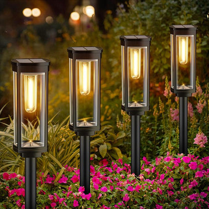 🌙✨ Solcellelampe til haven i retro-design: 2+1 GRATIS! 🏡💡 Glødetrådslook, IP65 vandtæt og 14 timers lysvarighed til hyggelige sommeraftener