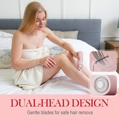 Bærbar elektrisk epilator med dobbelt hoveder