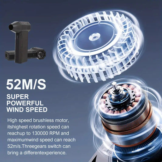 Bærbar og kraftig turbovifte, kan blæse sne og producere kulstof, multifunktionel udendørs brug