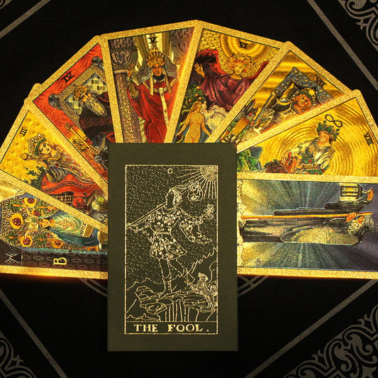 🔥Nytårskampagne 50 % RABAT✨Oplev den mystiske verden af tarot-guldfolie-tarot