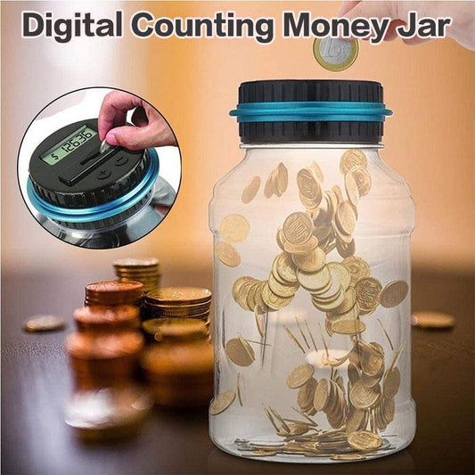 💰 50% RABAT NU! 📦 Digital pengeskrin med automatisk mønttælling – Følger opsparing & sætter mål – Smart & sjov måde at se din opsparing vokse på ✨