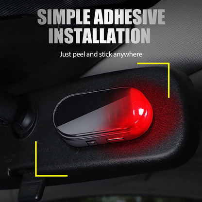 🥳2026 TOPTILBUD 🚗🌞 Tyverisikrende solcellelampe til biler – oplades via solceller og USB, blinker automatisk om natten. Realistisk LED-lys, der ligner en aktiv alarm – afskrækker tyve uden ledningsføring. Varmebestandig, klæb på og kør! 🛡️💡