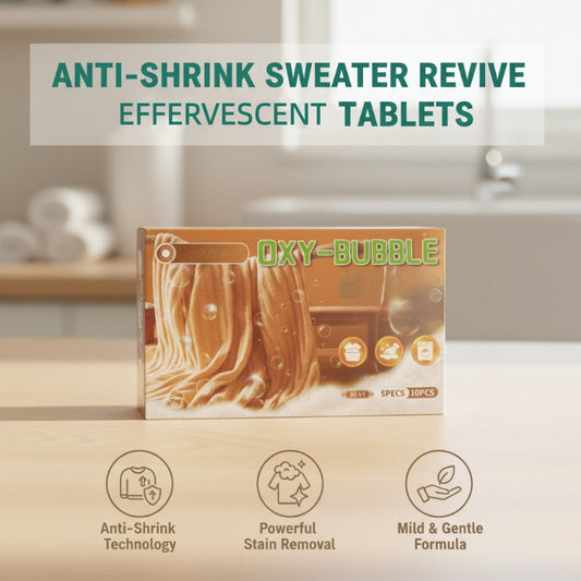 Sweater Revive-tabletter – forhindrer krympning, gendanner blødhed og er sikre for farver 🧺
