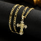 ✝️ 50 % RABAT NU! ✨ Guldkorshalskæde – detaljeret INRI-motiv, justerbar figarokæde og allergivenlig finish 💛