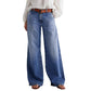 💎 -50 % PÅ VINTAGE-JEANS MED BREDE BEN! 💎 Høj talje, retro-vask og eksklusiv bomuldsblanding for en tidløs stil 👖✨