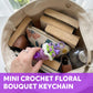 📢📢50 % RABAT !!!⏰Mini hæklet blomsterbuket nøglering