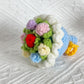 📢📢50 % RABAT !!!⏰Mini hæklet blomsterbuket nøglering