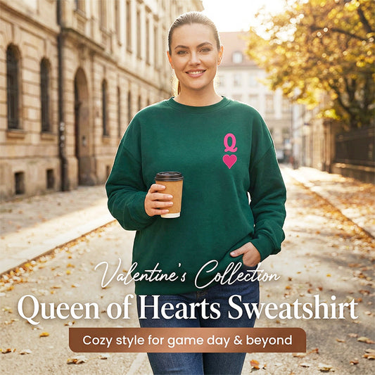 Valentinsdag Queen of Hearts Sweatshirt