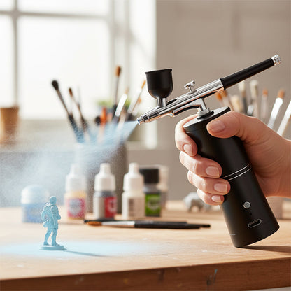 ✨Bærbart, trådløst airbrush-sæt med kompressor