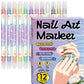 🥳2026 TOPTILBUD🥳💞Over 50.000 solgt!✨🎨 50 % RABAT! Neglelakpenne med to spidser – hurtigtørrende, ingen UV-lampe. Fin spids og penselspids. 12/24 levende farver. Nemt at lave selv derhjemme. Ingen udtværinger, bare kunst! 💅🖌️