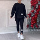 Casual sweatshirt-leggings-sæt til kvinder