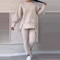 Casual sweatshirt-leggings-sæt til kvinder