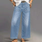 👖 Casual jeans til kvinder med høj talje og brede ben – maveformende, forlænget silhuet og komfort hele dagen 💙