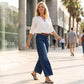 👖 Casual jeans til kvinder med høj talje og brede ben – maveformende, forlænget silhuet og komfort hele dagen 💙