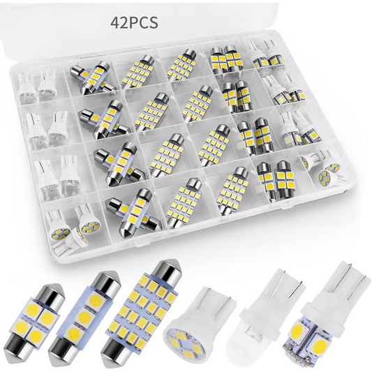 🌞 Forårstilbud: 50 % rabat! 💡 42-delt ultra-lysstærkt LED-belysningssæt til bilens interiør – Plug & Play-opgradering til din bil ✨