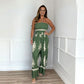 💥Sommertilbud: 50 % rabat💥 Ærmeløs halterneck-jumpsuit med brede ben til kvinder