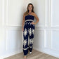 💥Sommertilbud: 50 % rabat💥 Ærmeløs halterneck-jumpsuit med brede ben til kvinder