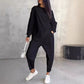 ✨NYT INDLAGET BEGRÆNSET TIDSTILBUD🥰Langærmet sweatshirt og bukser med uregelmæssig kant til kvinder