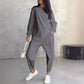 ✨NYT INDLAGET BEGRÆNSET TIDSTILBUD🥰Langærmet sweatshirt og bukser med uregelmæssig kant til kvinder