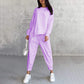 ✨NYT INDLAGET BEGRÆNSET TIDSTILBUD🥰Langærmet sweatshirt og bukser med uregelmæssig kant til kvinder