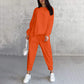 ✨NYT INDLAGET BEGRÆNSET TIDSTILBUD🥰Langærmet sweatshirt og bukser med uregelmæssig kant til kvinder