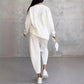 ✨NYT INDLAGET BEGRÆNSET TIDSTILBUD🥰Langærmet sweatshirt og bukser med uregelmæssig kant til kvinder