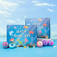 🎉🧼 Fizzy Fun 50 % rabat 🛁🌈 12-delt gaveæske med badebomber til børn – farverige, hudvenlige badebomber med overraskelseslegetøj indeni. Perfekt som festgaver eller til det daglige bad!